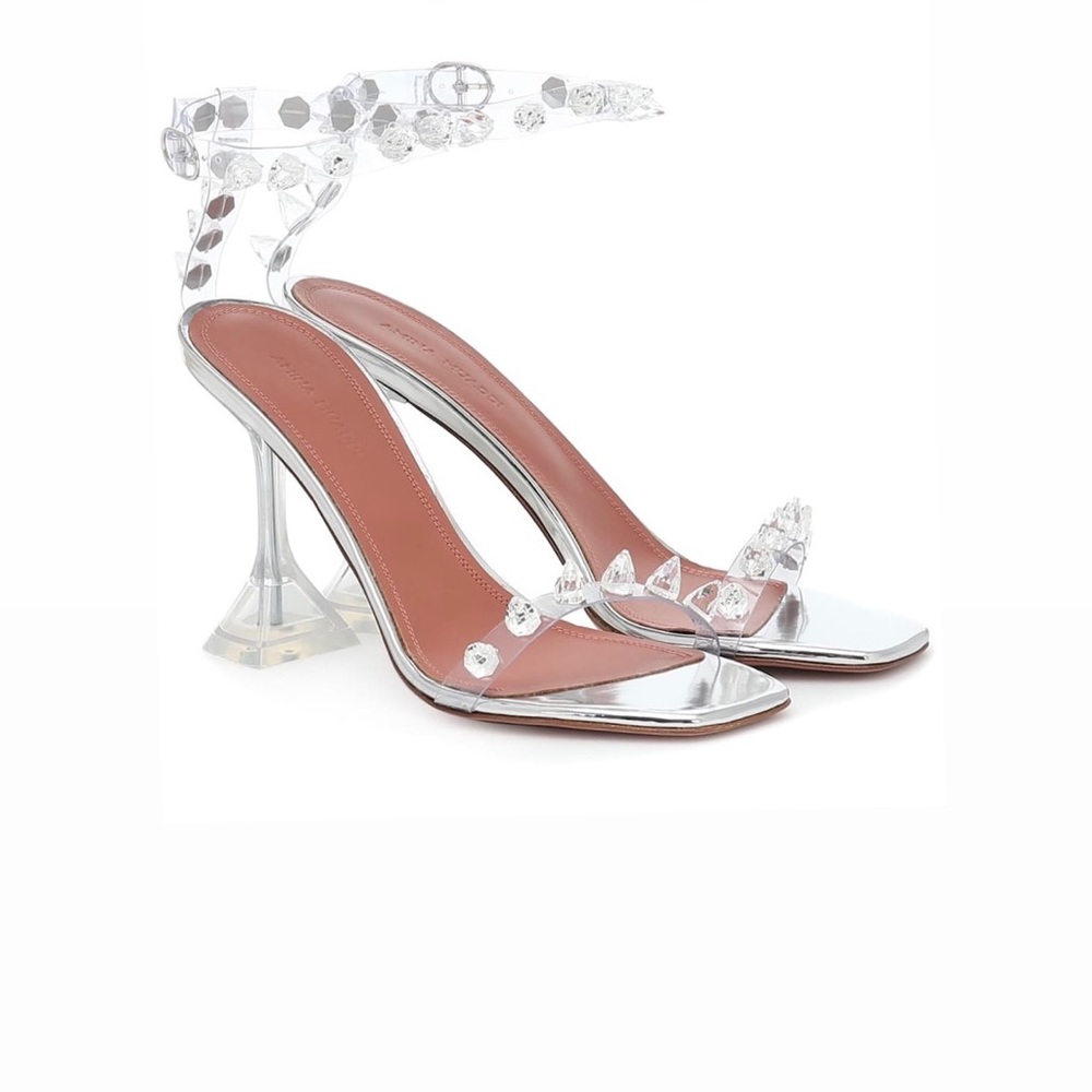 Amina Muaddi Julia Glass heel